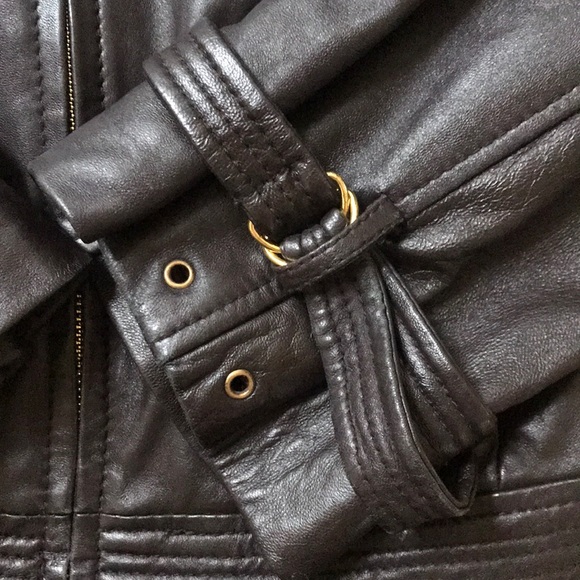 Arden B dark brown leather  jacket XS - Picture 3 of 6